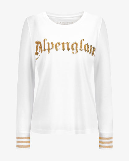 Longsleeve "ALPENGLAM" mit goldenen Bündchen