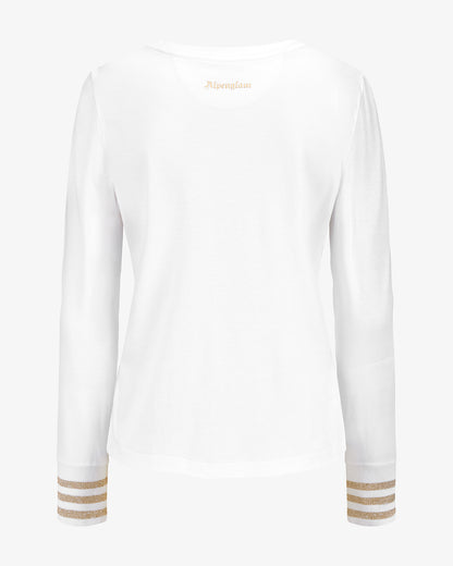 Longsleeve "ALPENGLAM" mit goldenen Bündchen