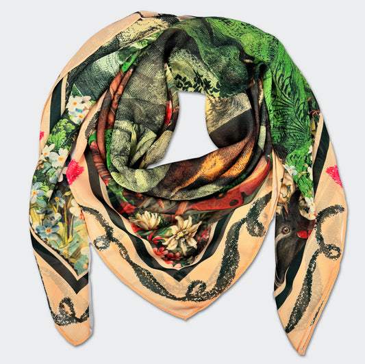 Tuch „Waldeslust“ – Trachten- & Naturmotiv