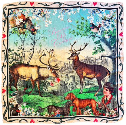 Tuch „Waldeslust“ – Trachten- & Naturmotiv
