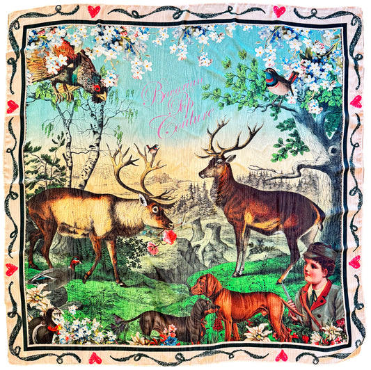 Tuch „Waldeslust“ – Trachten- & Naturmotiv