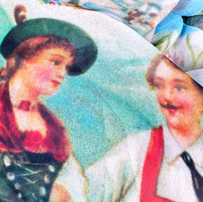 Tuch „Almrausch“ – Trachten- & Naturmotiv